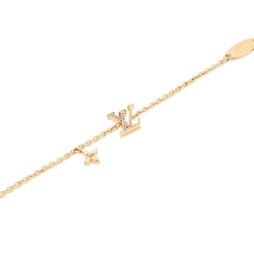 Louis Vuitton Gold Plated Crystal Iconic Bracelet Gold Metal Good condition - Inside View