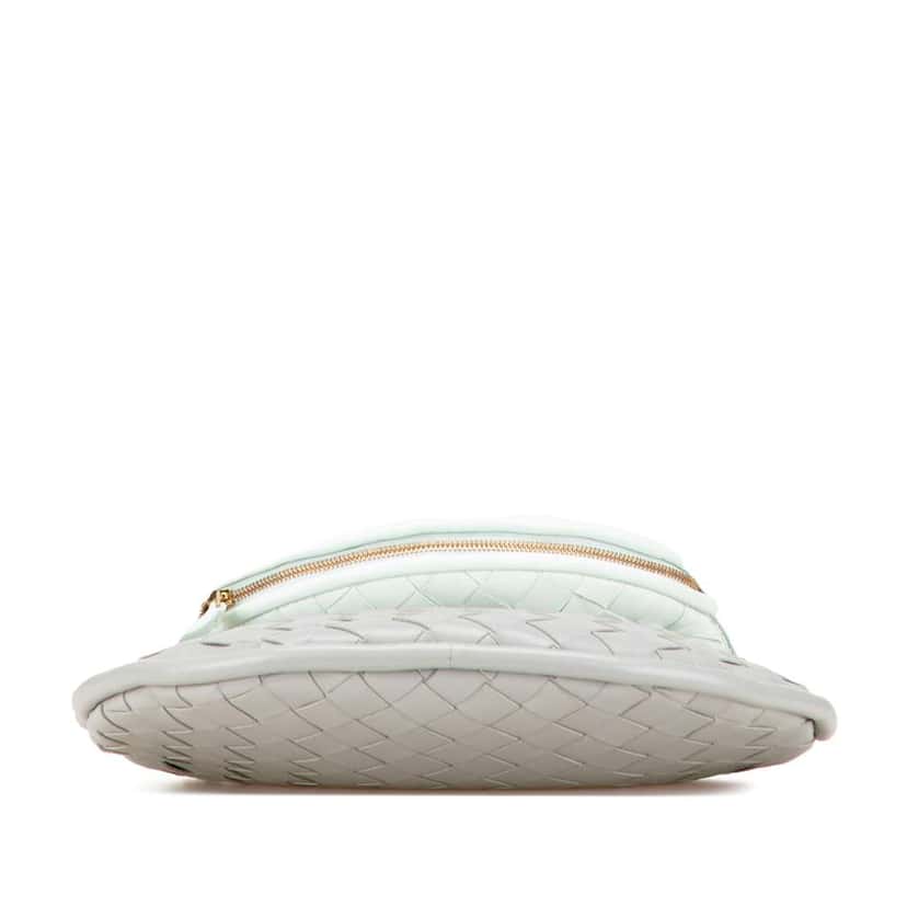 Bottega Veneta Small Bicolor Lambskin Intrecciato Gemelli Bag Grey Leather Very good condition - Inside View