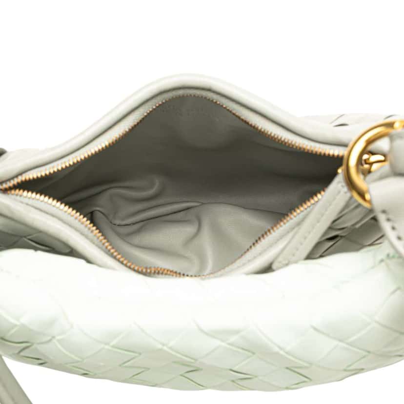 Bottega Veneta Small Bicolor Lambskin Intrecciato Gemelli Bag Grey Leather Very good condition - Model View
