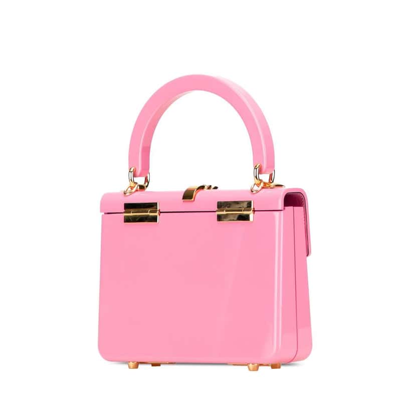 Gucci Mini Acrylic Sylvie 1969 Top Handle Bag Pink Good condition - Back View