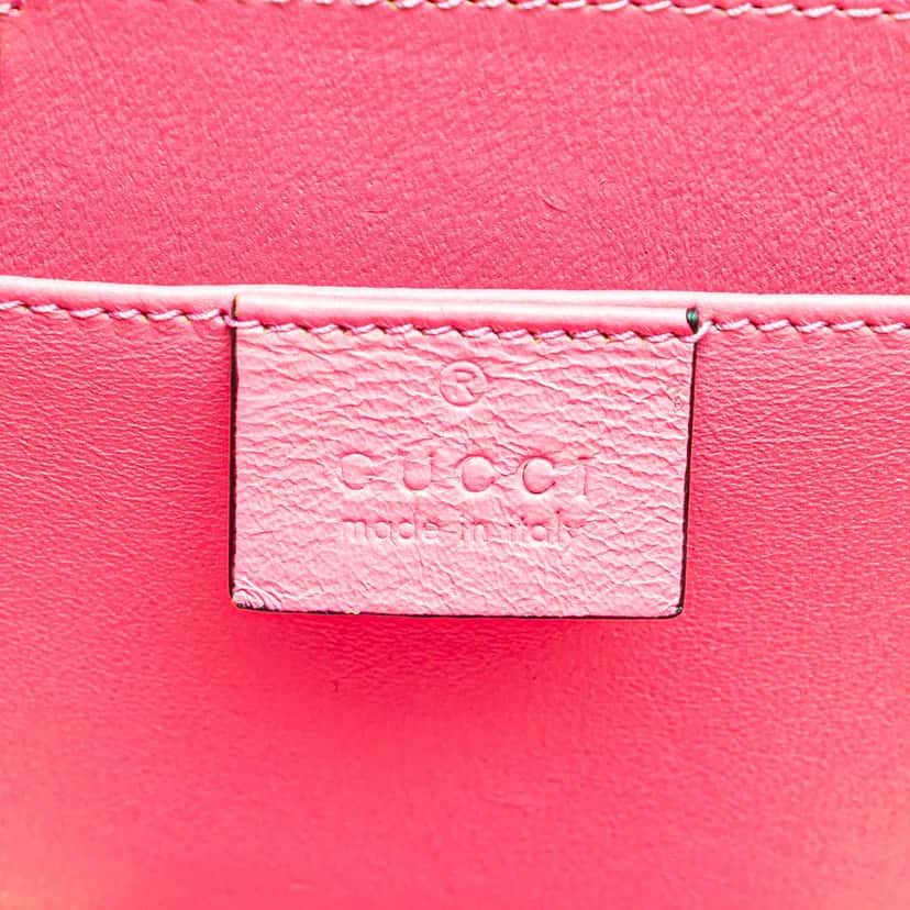 Gucci Mini Acrylic Sylvie 1969 Top Handle Bag Pink Good condition - Box View
