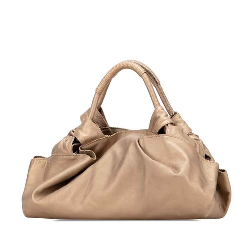 Loewe Metallic Nappa Aire Gold Leather Good condition - Back View