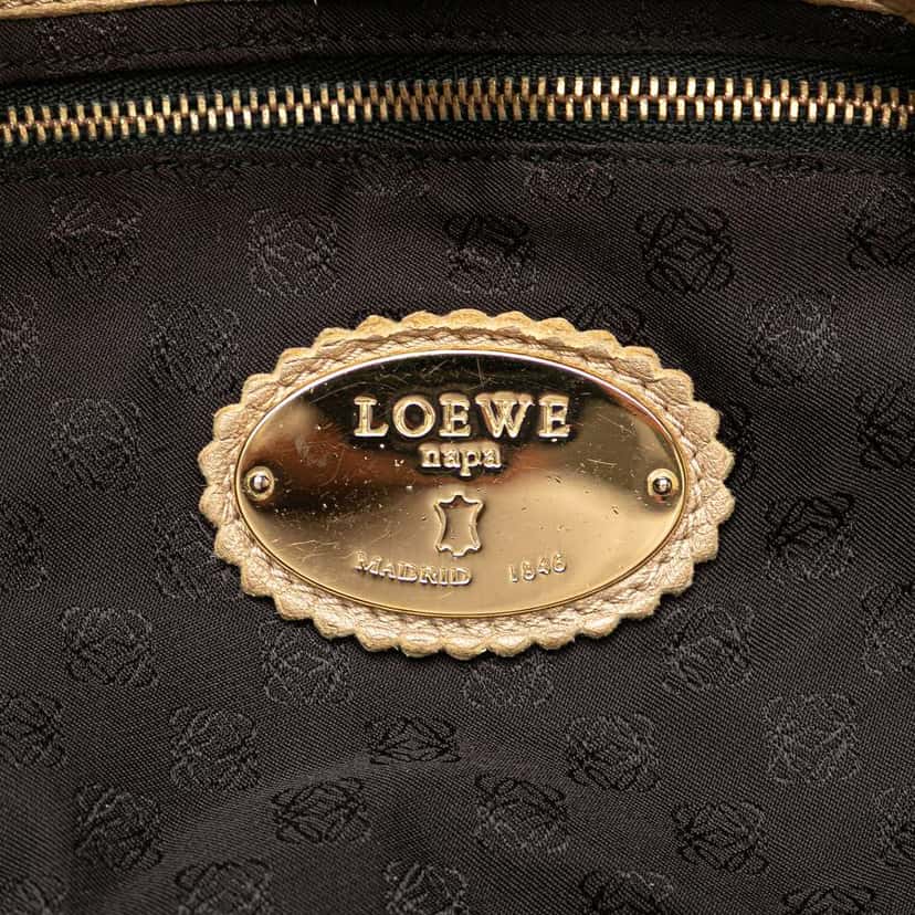 Loewe Metallic Nappa Aire Gold Leather Good condition - Box View
