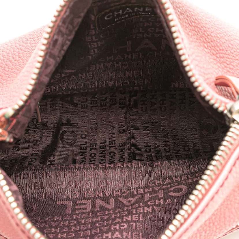 Chanel Calfskin LAX Front Pocket Shoulder Bag Pink Leather Good condition - Model View
