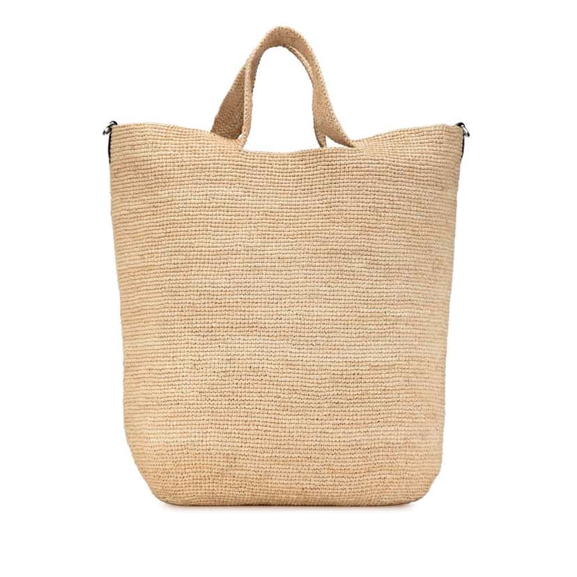 Loewe Large Raffia Slit Satchel Brown Good condition - Inside View