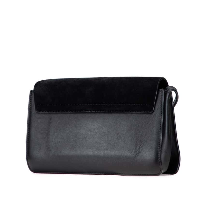 Chloé Small Suede and Calfskin Faye Crossbody Black Leather Good condition - Back View