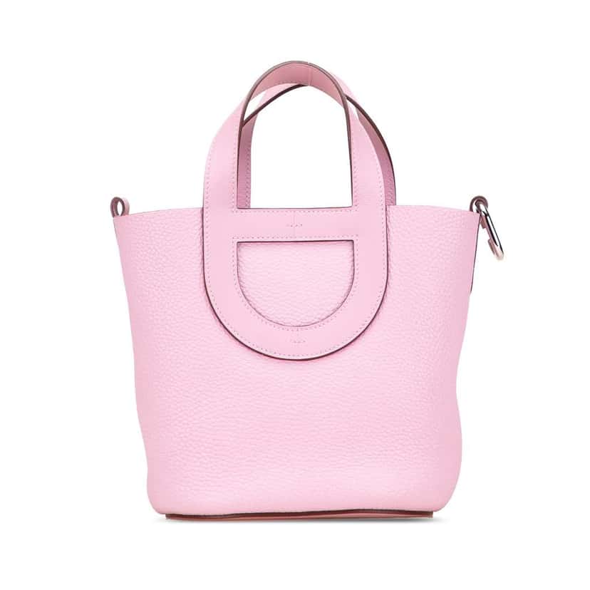 Hermès Clemence and Swift In The Loop 18 Pink Leather Good condition - Front View