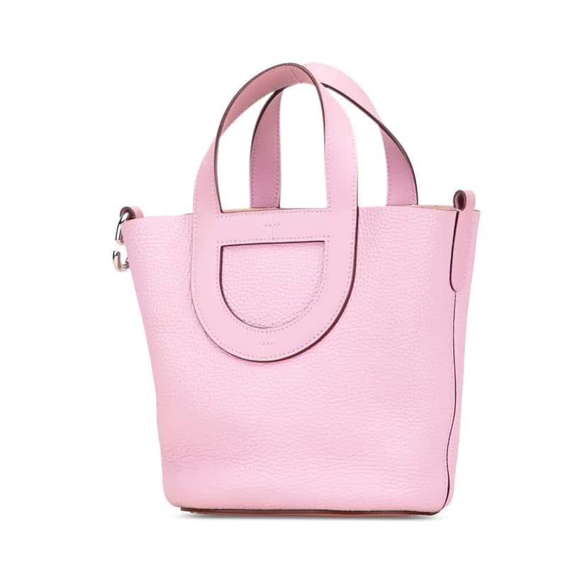 Hermès Clemence and Swift In The Loop 18 Pink Leather Good condition - Back View