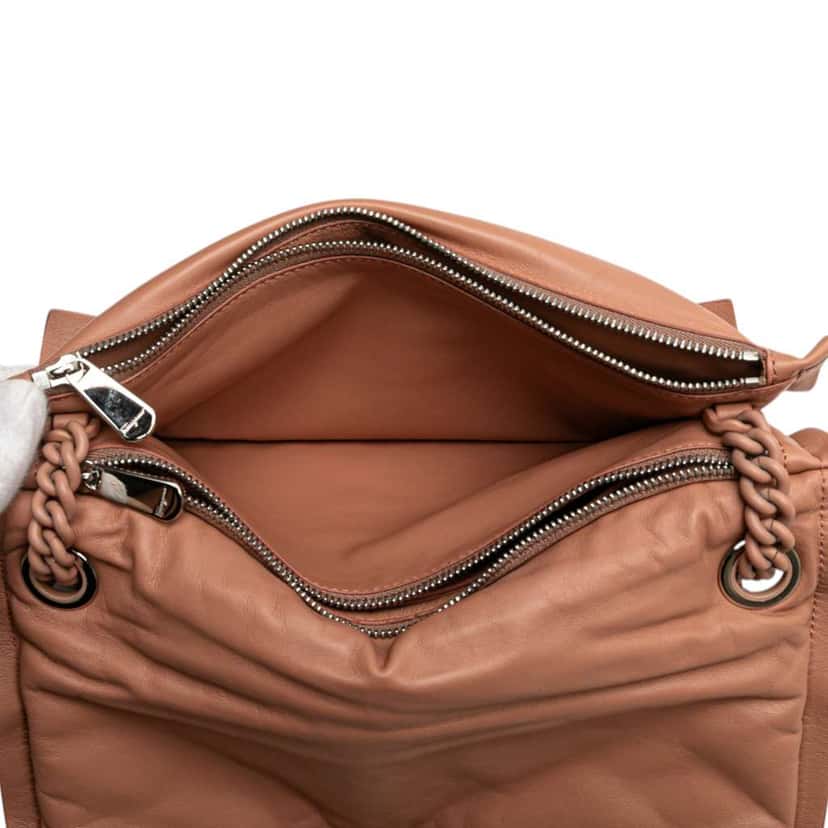 Salvatore Ferragamo Small Padded Leather Viva Bow Shoulder Bag Pink Leather Good condition - Model View