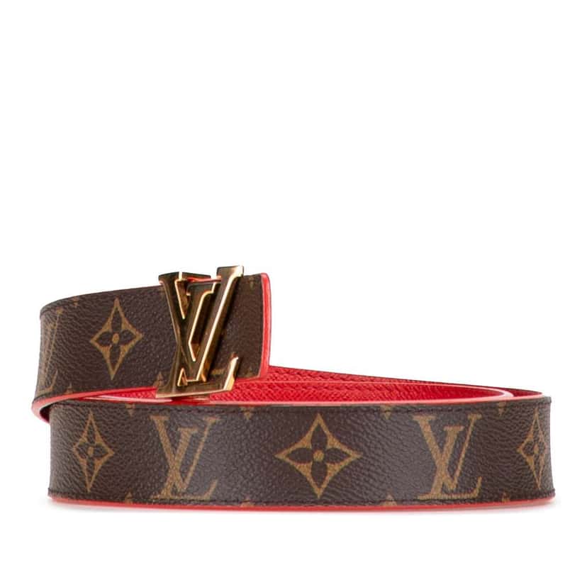 Louis Vuitton Monogram Initiales Reversible Belt Brown Good condition - Back View