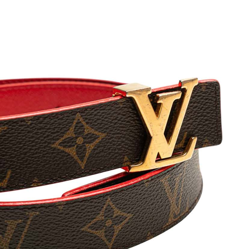 Louis Vuitton Monogram Initiales Reversible Belt Brown Good condition - Box View