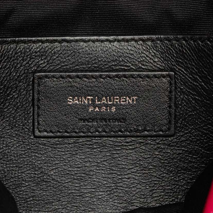 Saint Laurent Baby Crinkled Calfskin Monogram Niki Bag Pink Leather Good condition - Box View