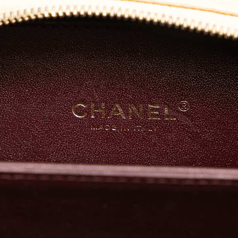 Chanel Small Caviar CC Filigree Vanity Case Brown Leather Good condition - Box View