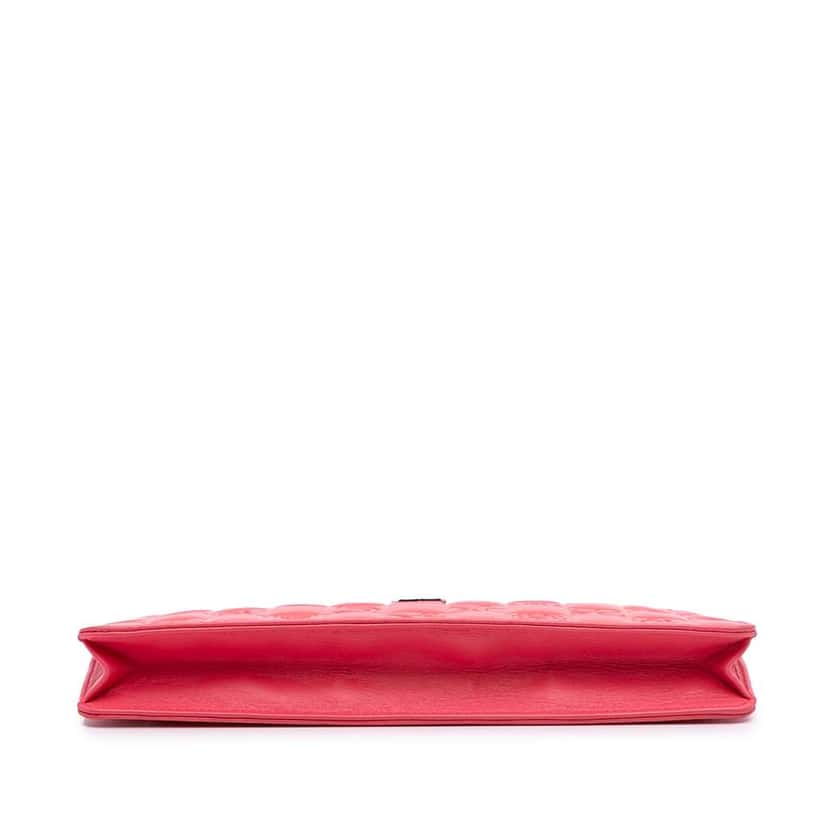 Chanel Lambskin Precious Symbols Pochette Pink Leather Good condition - Inside View