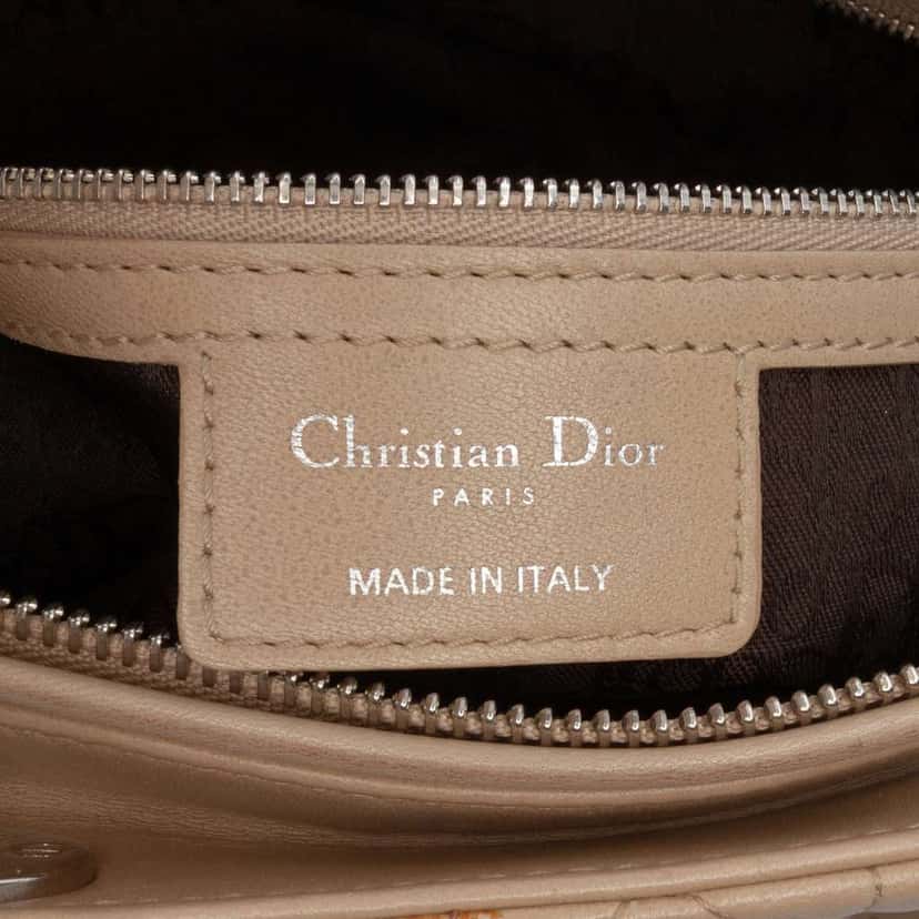 Dior Large Lambskin Cannage Lady Dior Brown Leather Good condition - Box View