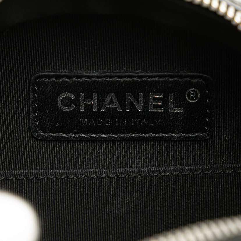 Chanel Patent Round As Earth Bag Black Leather Good condition - Box View
