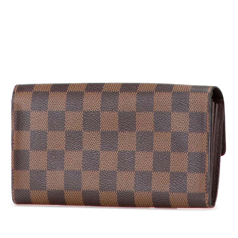 Louis Vuitton Damier Ebene Sarah Wallet Brown Good condition - Back View