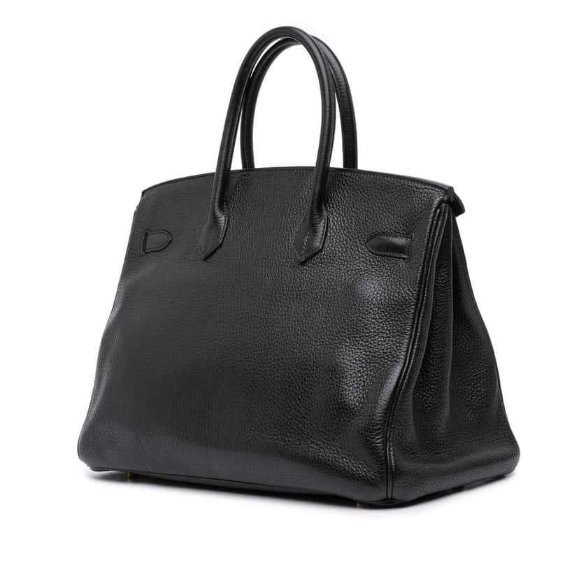 Hermès Togo Birkin Retourne 35 Black Leather Good condition - Back View