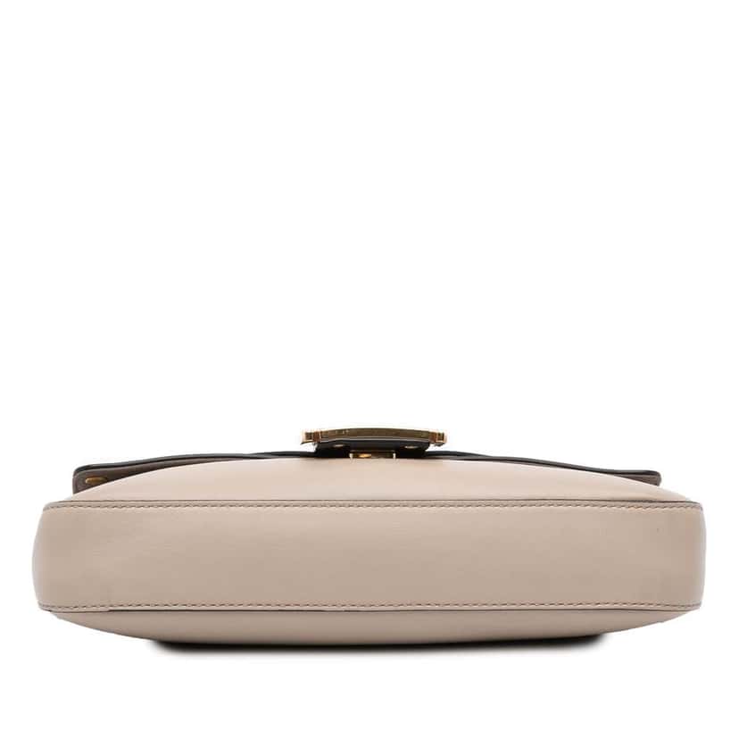 Fendi Medium Calfskin Flip Baguette Brown Leather Good condition - Inside View