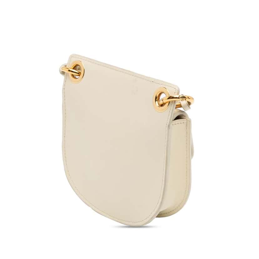 Chloé Mini Leather Tess Crossbody White Leather Good condition - Back View