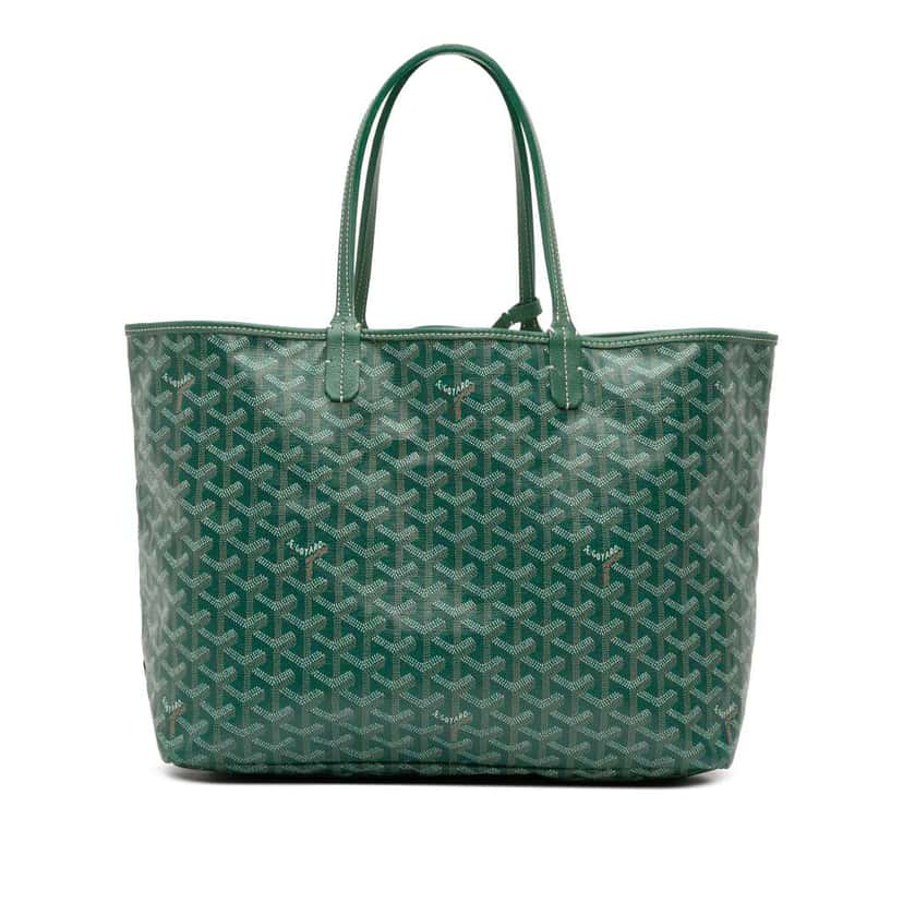 Goyard Goyardine Saint Louis PM Green Canvas Good condition - Front View
