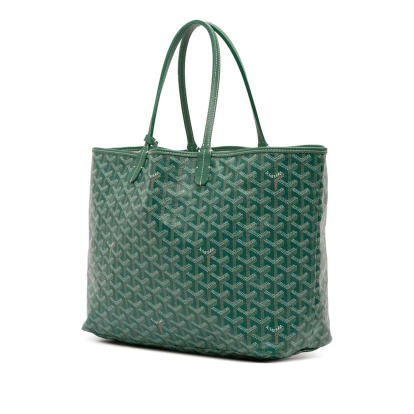 Goyard Goyardine Saint Louis PM Green Canvas Good condition - Back View