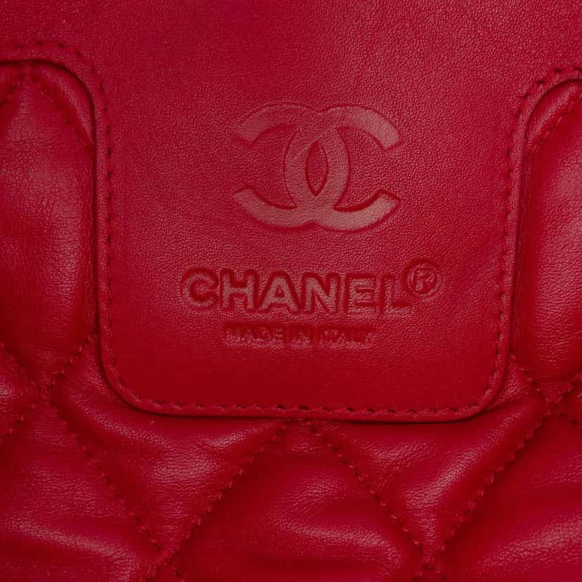 Chanel Medium Jersey Lambskin Reversible Coco Cocoon Tote Blue Cotton Good condition - Box View