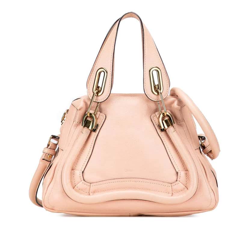 Chloé Small Leather Paraty Satchel Pink Leather Good condition - Front View