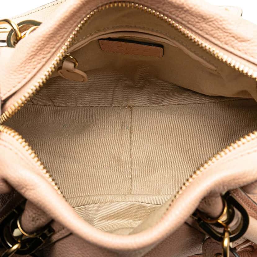 Chloé Small Leather Paraty Satchel Pink Leather Good condition - Model View