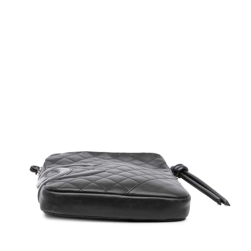 Chanel Lambskin Cambon Ligne Crossbody Black Leather Good condition - Inside View