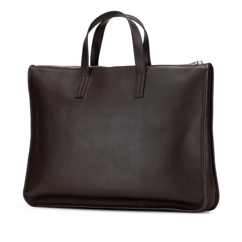 Loewe Leather Anagram Toledo Briefcase Brown Leather Good condition - Back View