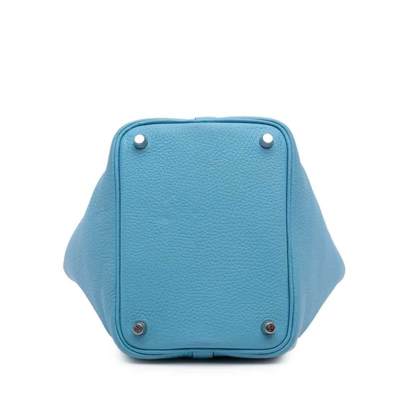 Hermès Clemence and Swift Picotin Lock 18 Eclat Blue Leather Good condition - Inside View