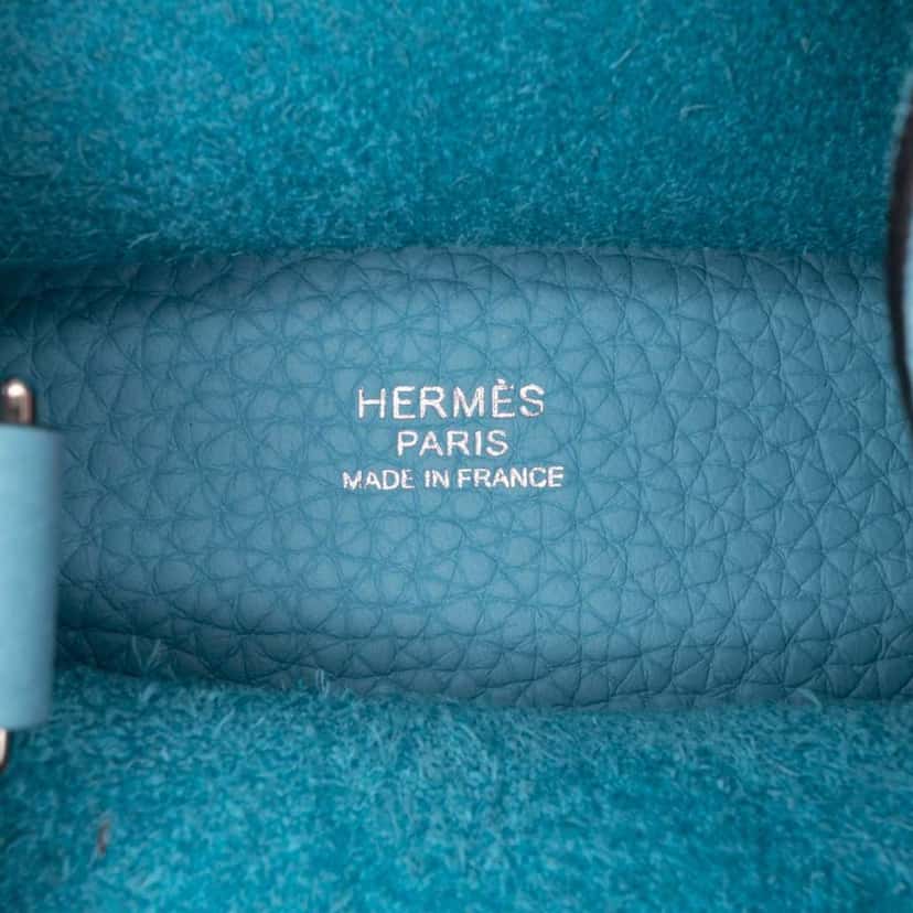 Hermès Clemence and Swift Picotin Lock 18 Eclat Blue Leather Good condition - Box View
