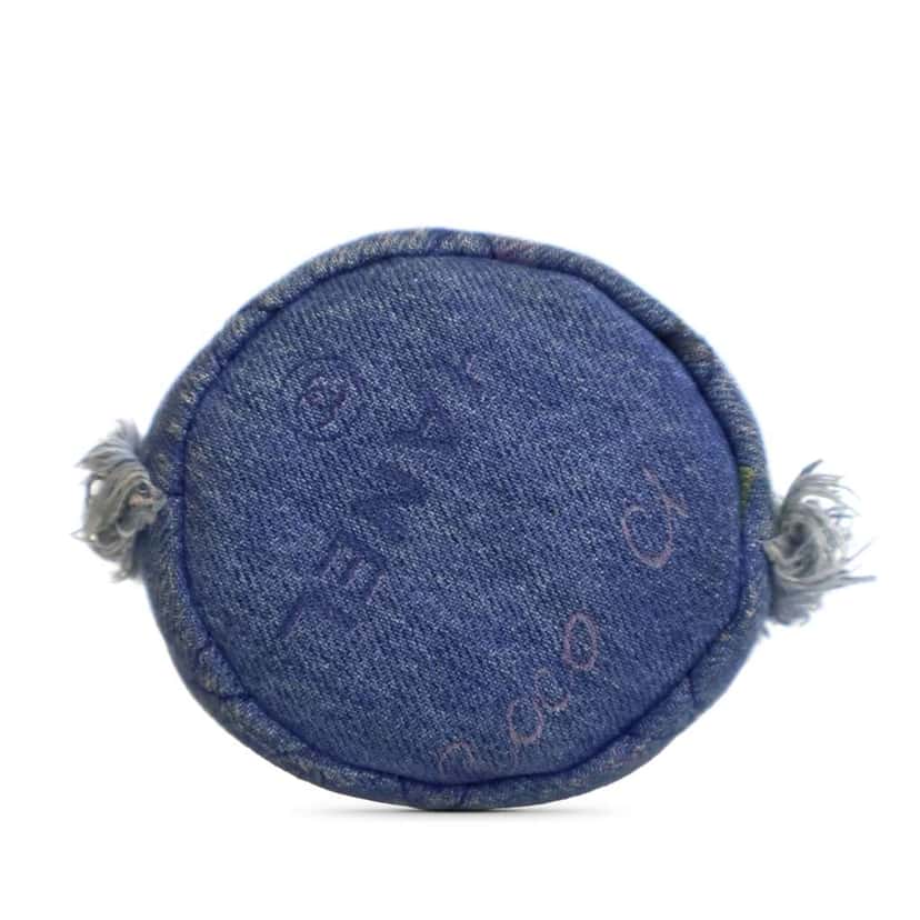 Chanel Mini Denim Mood Bucket with Chain Blue Denim Good condition - Inside View