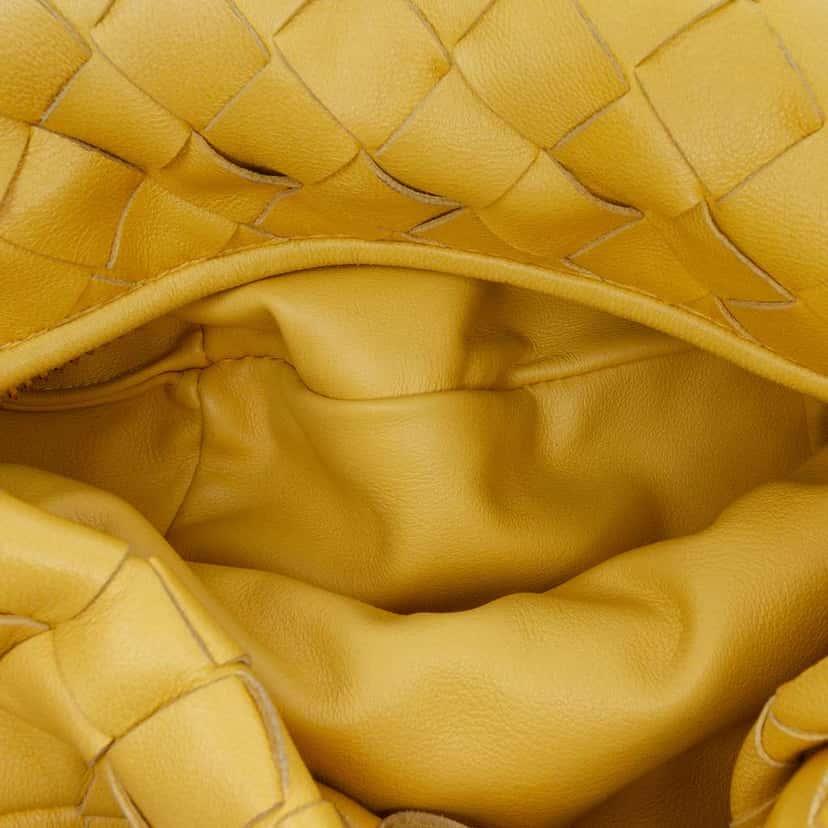 Bottega Veneta Mini Nappa Intrecciato Jodie Yellow Leather Good condition - Model View