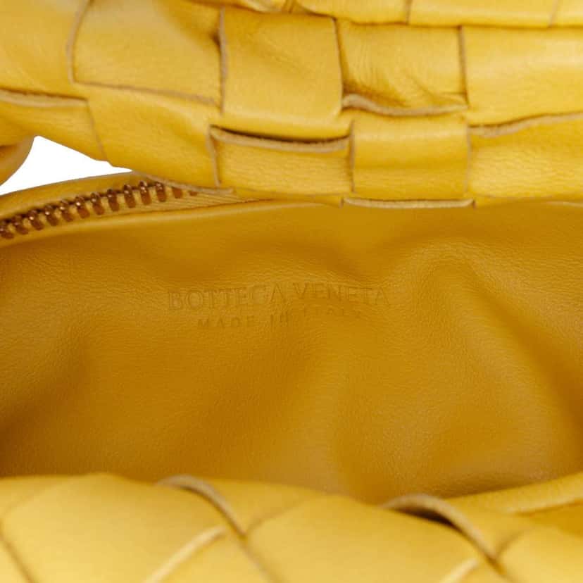 Bottega Veneta Mini Nappa Intrecciato Jodie Yellow Leather Good condition - Box View