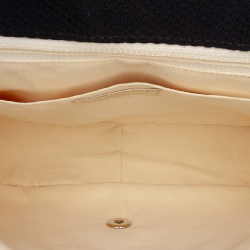 Chanel Jumbo Classic Jersey Single Flap Black Cotton Good condition - Model View