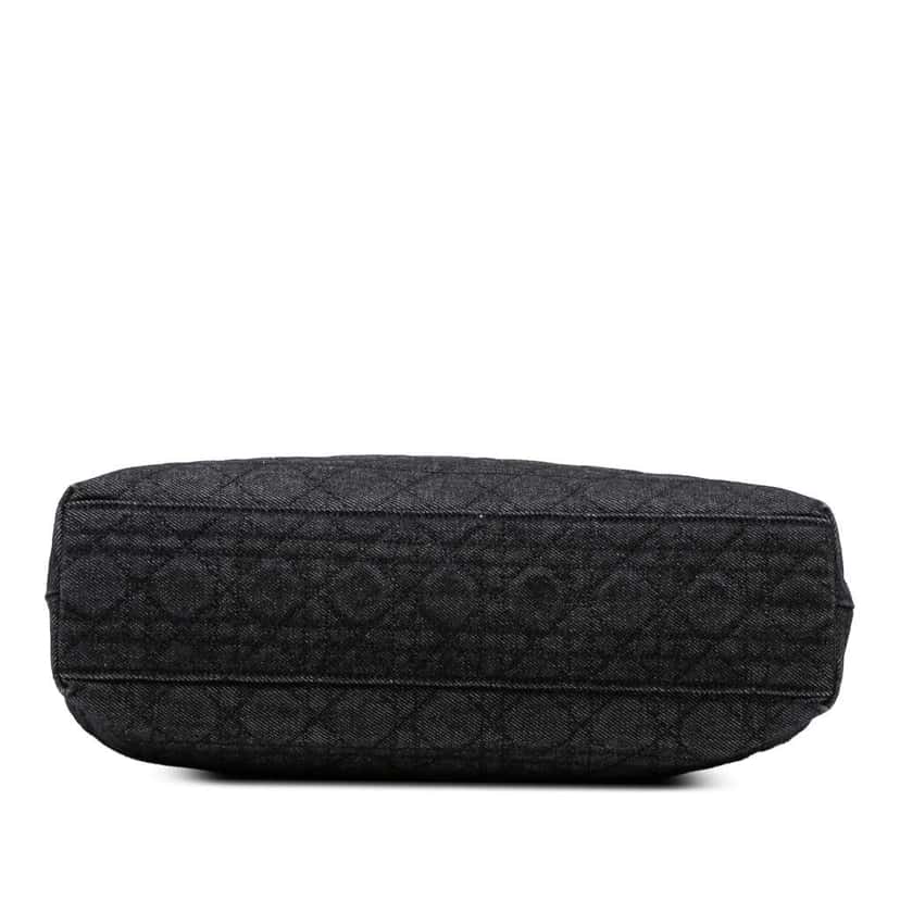 Dior Extra Large Denim Cannage Lady Dior Black Denim Good condition - Inside View