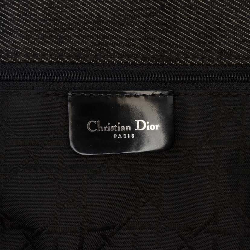 Dior Extra Large Denim Cannage Lady Dior Black Denim Good condition - Box View