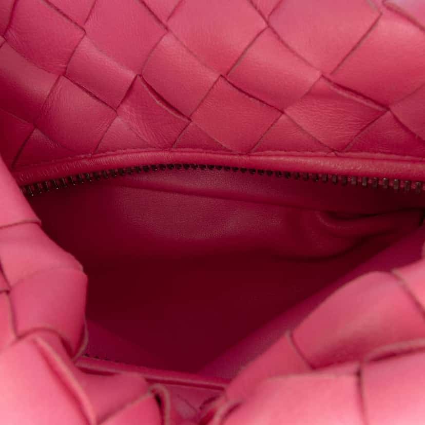 Bottega Veneta Mini Nappa Intrecciato Jodie Pink Leather Good condition - Model View