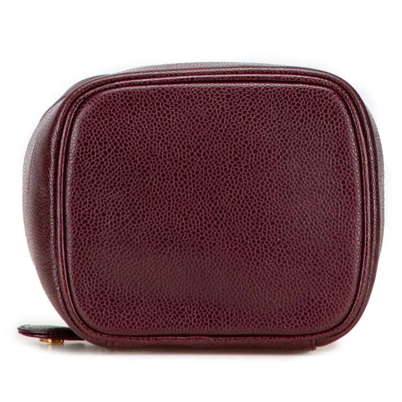 Chanel CC Caviar Vanity Bag Red Leather Good condition - Inside View