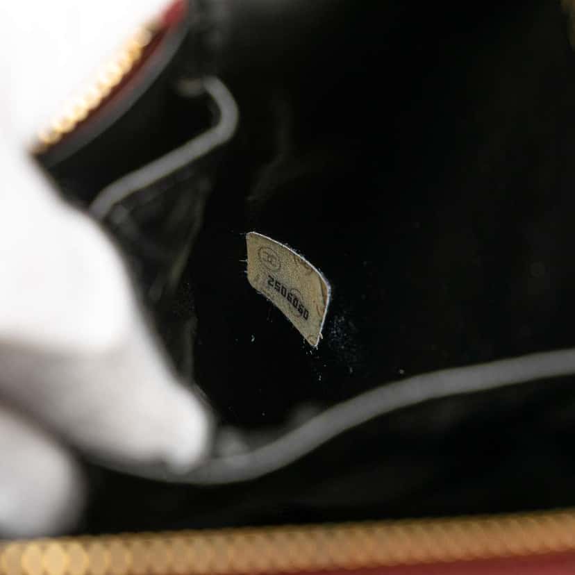 Chanel CC Caviar Vanity Bag Red Leather Good condition - Box View