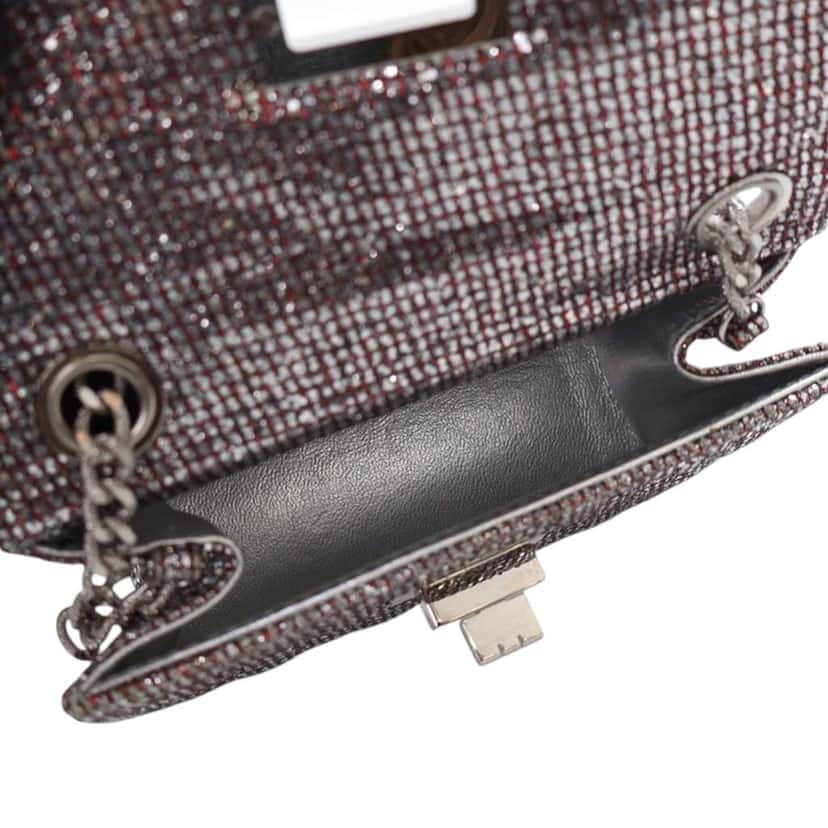 Chanel Mini Glitter Canvas Reissue 2.55 Flap Red Canvas Good condition - Box View