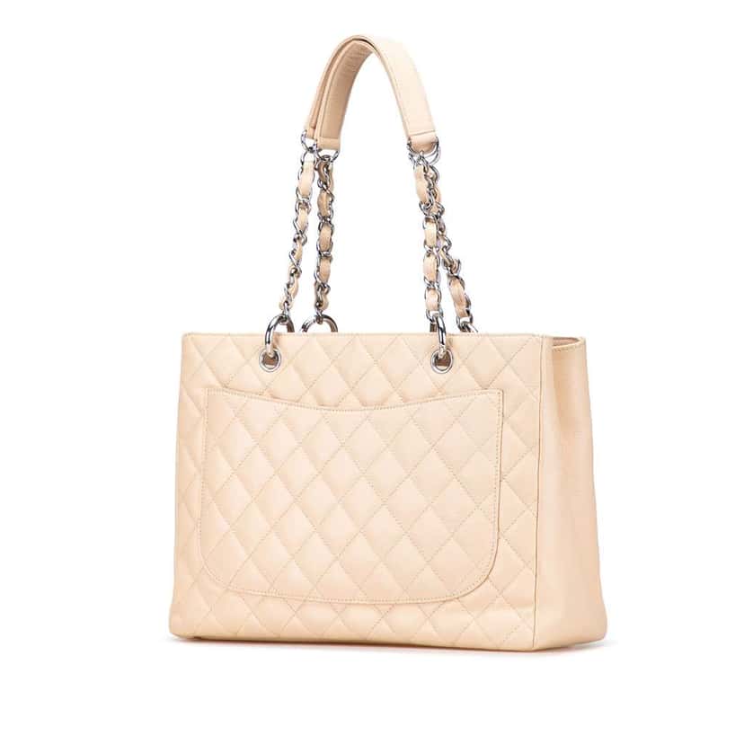 Chanel Caviar Grand Shopping Tote Brown Leather Good condition - Back View