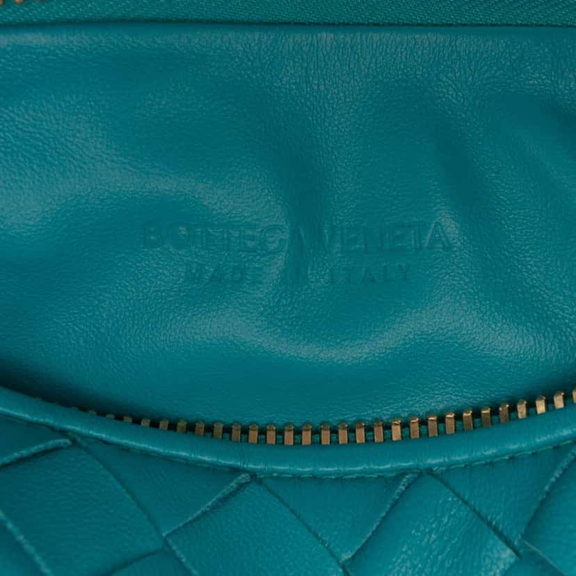 Bottega Veneta Mini Nappa Intrecciato Jodie Blue Leather Good condition - Box View