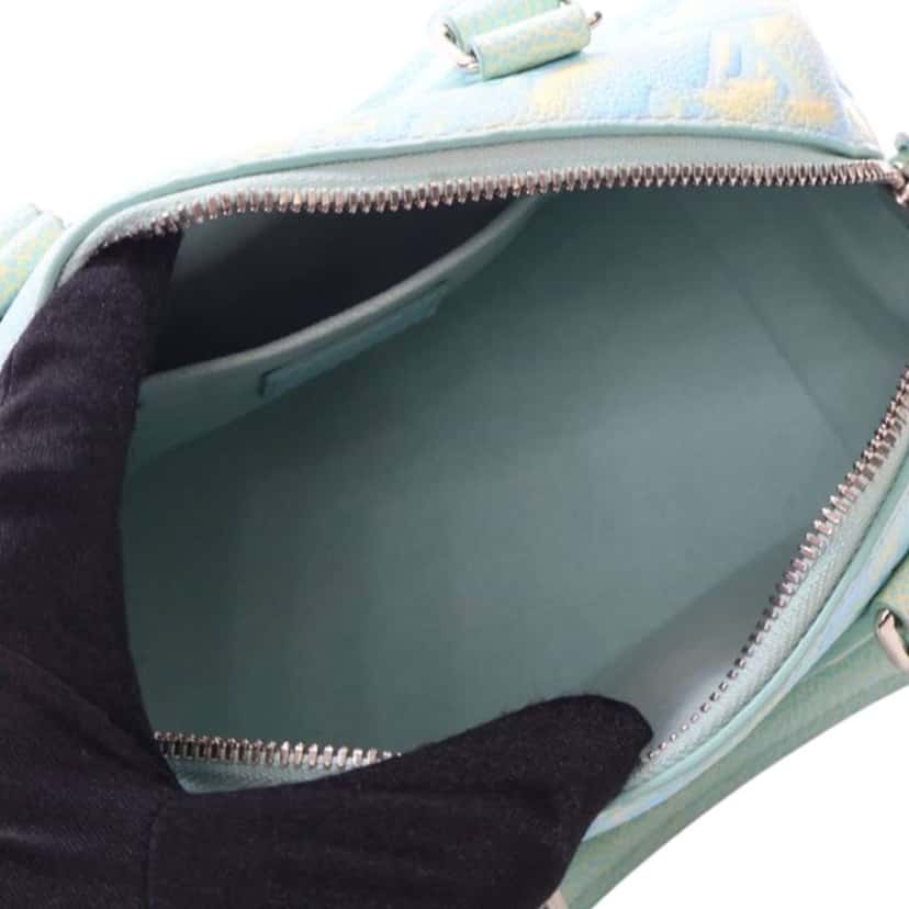 Louis Vuitton Monogram Empreinte Summer Stardust Speedy Bandouliere 20 Blue Leather Good condition - Model View