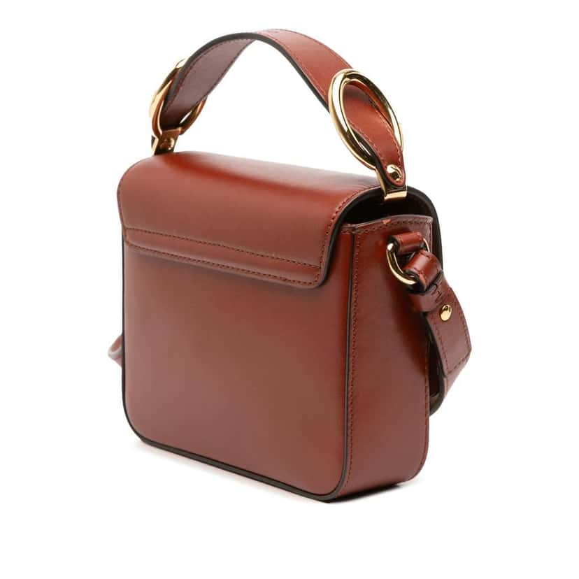 Chloé Mini Leather C Satchel Brown Leather Good condition - Back View