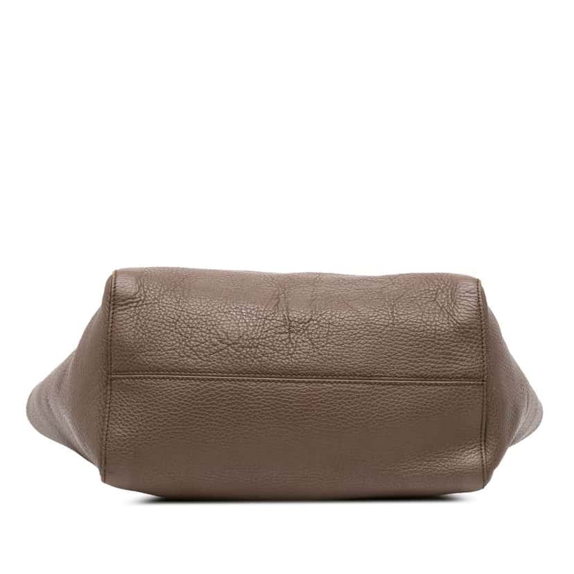 Gucci Small Leather Swing Tote Brown Leather Good condition - Inside View