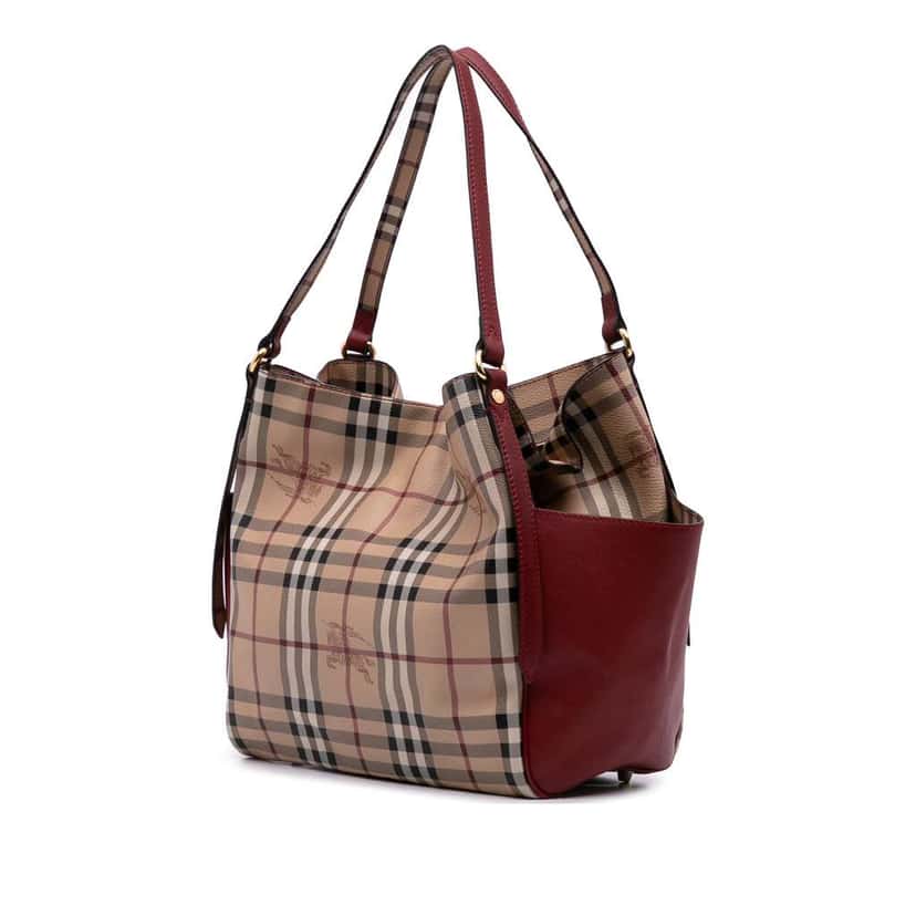 Burberry Haymarket Check Coated Canvas Canterbury Tote Brown Canvas Good condition - Back View