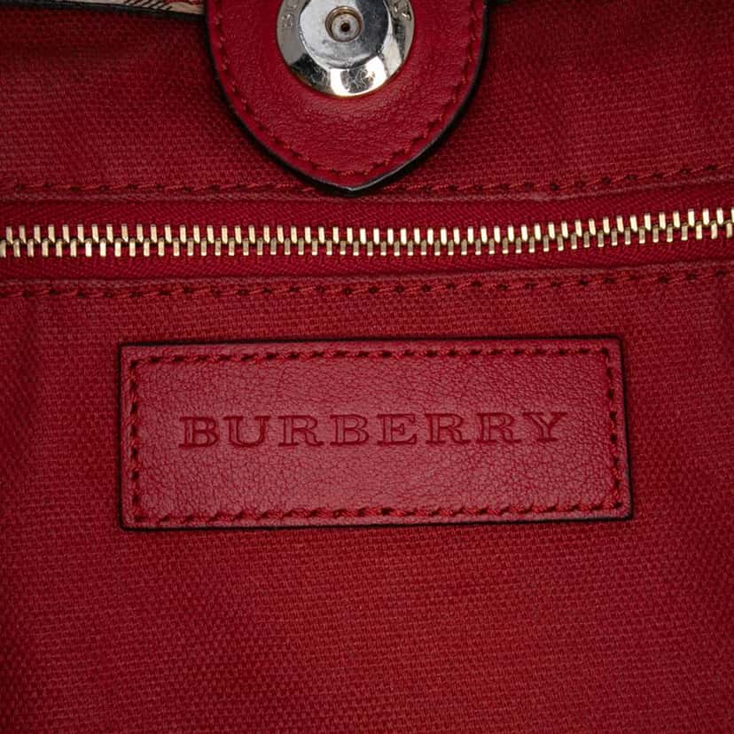 Burberry Haymarket Check Coated Canvas Canterbury Tote Brown Canvas Good condition - Box View